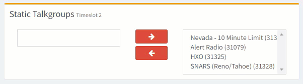 How to remove a static talk group.