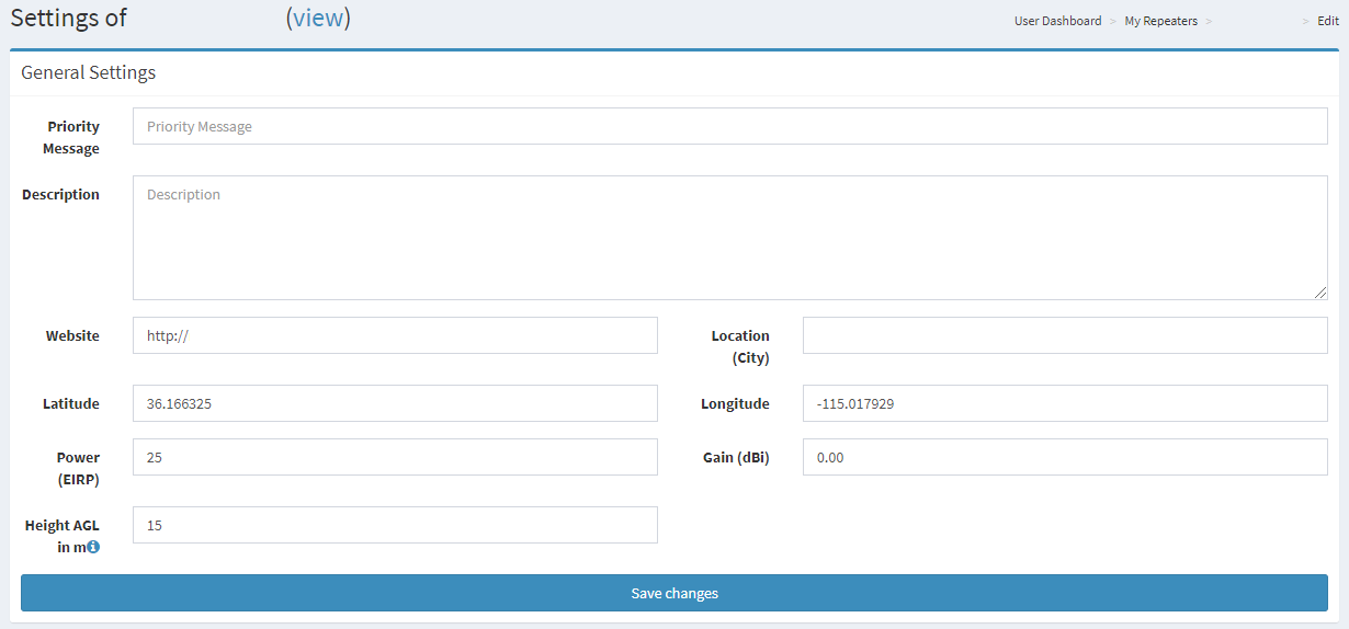 General Settings in the Sysop Dashboard